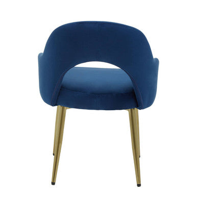Midnight Blue Velvet Dining Chair