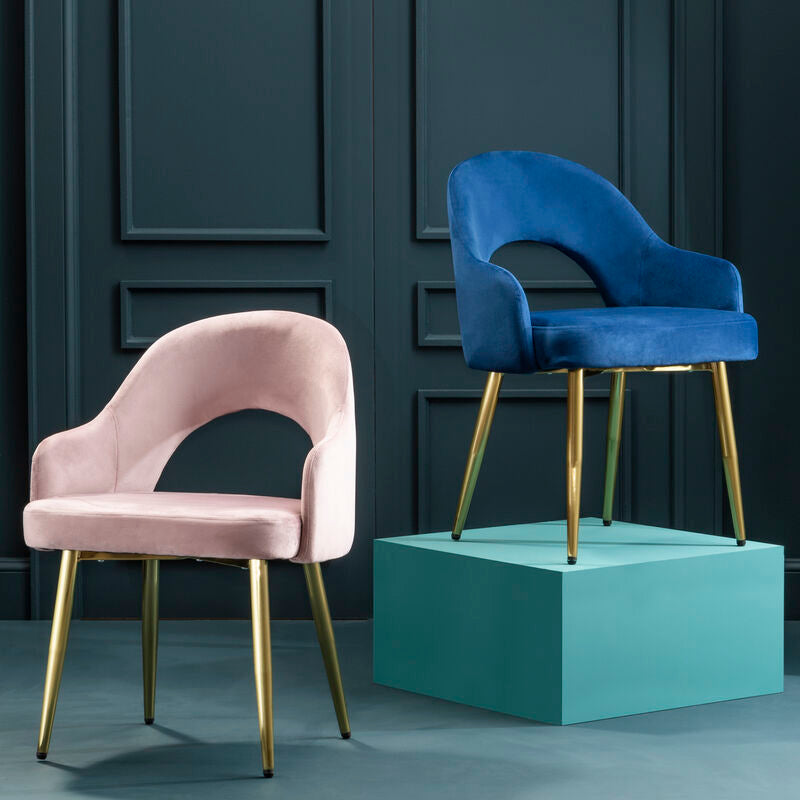 Midnight Blue Velvet Dining Chair