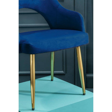 Midnight Blue Velvet Dining Chair