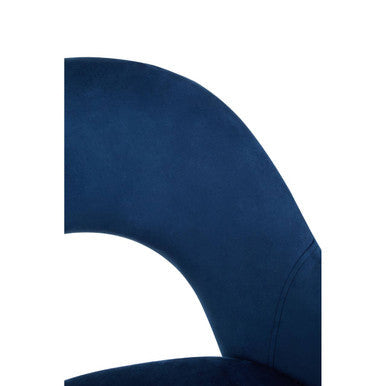 Midnight Blue Velvet Dining Chair