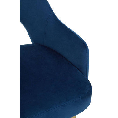 Midnight Blue Velvet Dining Chair