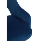 Midnight Blue Velvet Dining Chair