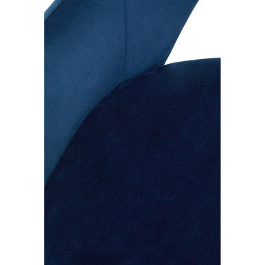 Midnight Blue Velvet Dining Chair