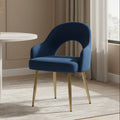 Midnight Blue Velvet Dining Chair