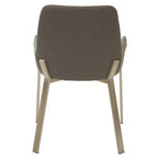 Grey Faux Leather Dining Chair