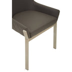Grey Faux Leather Dining Chair