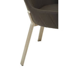 Grey Faux Leather Dining Chair