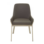 Grey Faux Leather Dining Chair