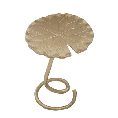Scalloped Aluminium Pedestal Side Table
