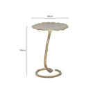 Scalloped Aluminium Pedestal Side Table