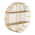 Gold Wire Round Wall Shelf
