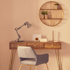 Gold Wire Round Wall Shelf