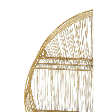 Gold Wire Round Wall Shelf