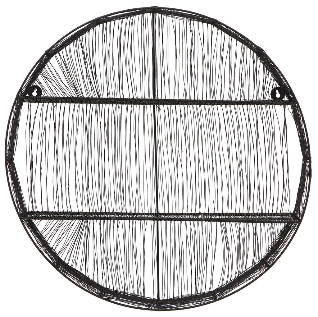 Black Wire Round Wall Shelf