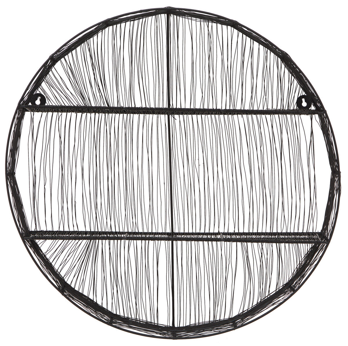 Black Wire Round Wall Shelf