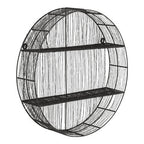 Black Wire Round Wall Shelf