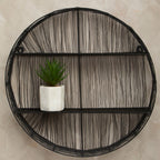 Black Wire Round Wall Shelf