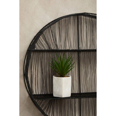 Black Wire Round Wall Shelf