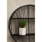 Black Wire Round Wall Shelf