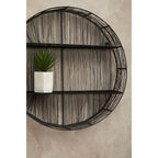 Black Wire Round Wall Shelf
