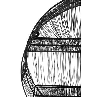 Black Wire Round Wall Shelf