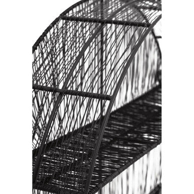 Black Wire Round Wall Shelf