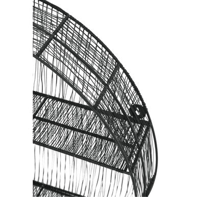 Black Wire Round Wall Shelf