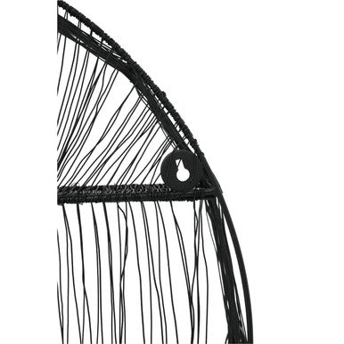 Black Wire Round Wall Shelf