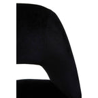 Black Velvet Bar Chair with Couture Detail