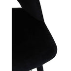 Black Velvet Bar Chair with Couture Detail