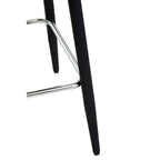 Black Velvet Bar Chair with Couture Detail