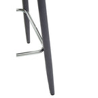 Grey Velvet Bar Chair with Cut-Out Back