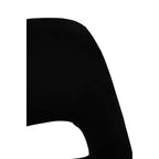 Black Velvet Dining Chair with Cut-Out Back