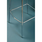 Quilted Grey Velvet Bar Chair