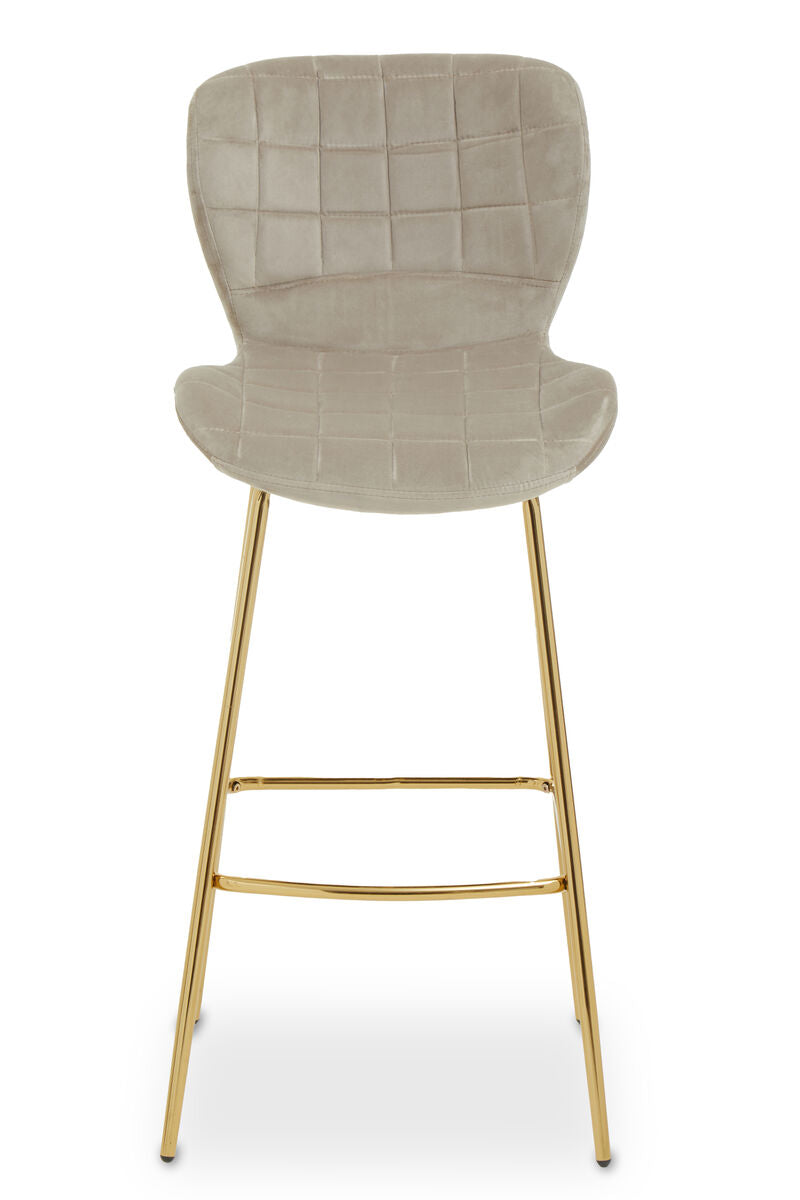 Mink Velvet Bar Chair