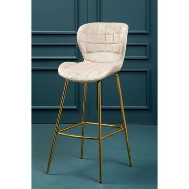 Mink Velvet Bar Chair
