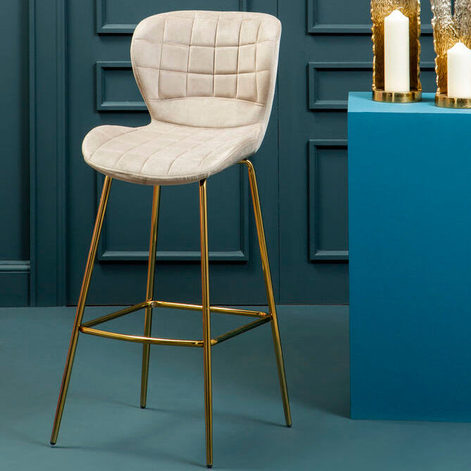 Mink Velvet Bar Chair