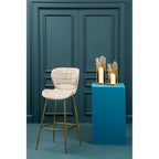Mink Velvet Bar Chair