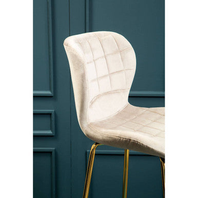 Mink Velvet Bar Chair