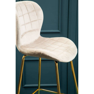 Mink Velvet Bar Chair