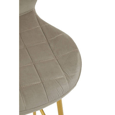 Mink Velvet Bar Chair