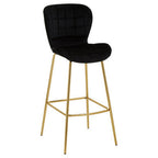 Quilted Black Bar Chair
