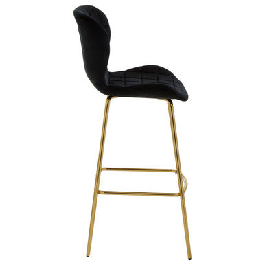 Quilted Black Bar Chair