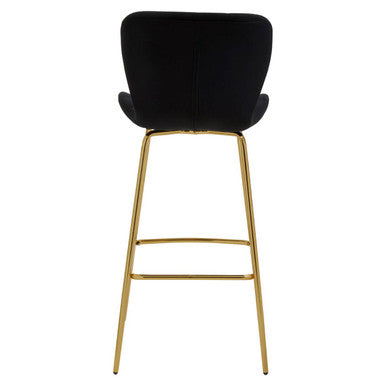 Quilted Black Bar Chair