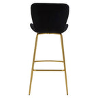 Quilted Black Bar Chair