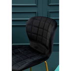Quilted Black Bar Chair