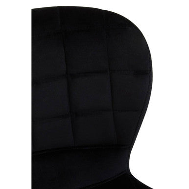Quilted Black Bar Chair