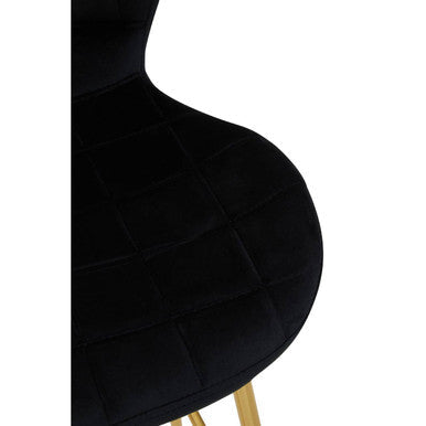 Quilted Black Bar Chair
