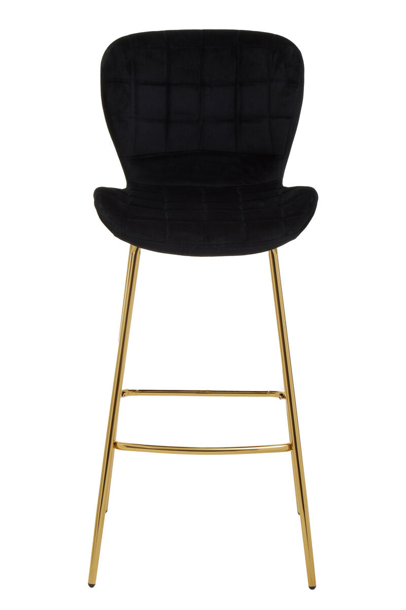 Quilted Black Bar Chair