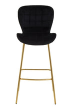 Quilted Black Bar Chair